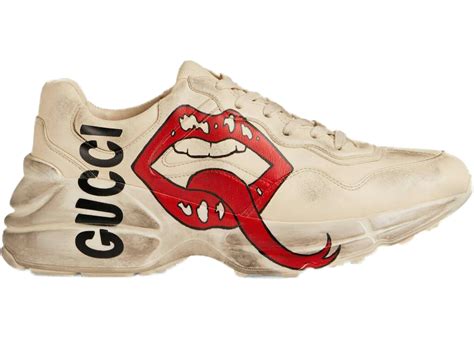 tongue gucci|Gucci rhyton mouth shoes.